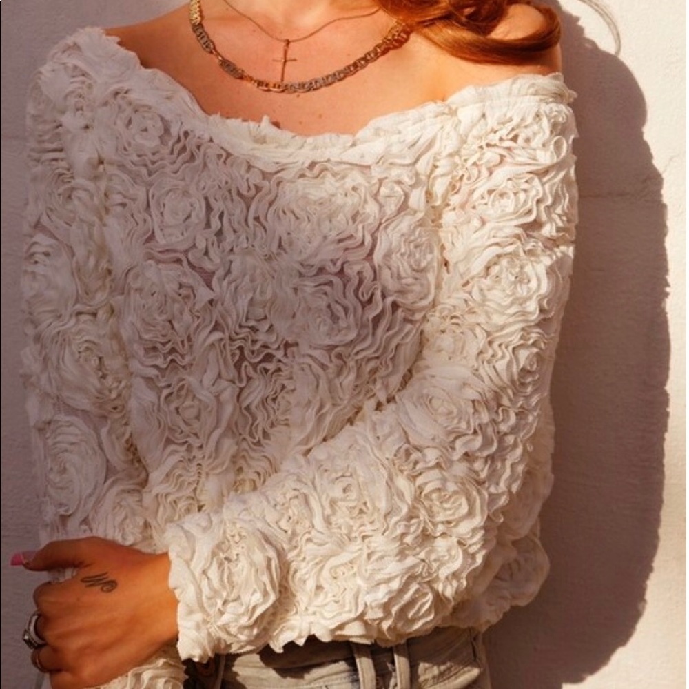 American Apparel 3D Rose Blouse